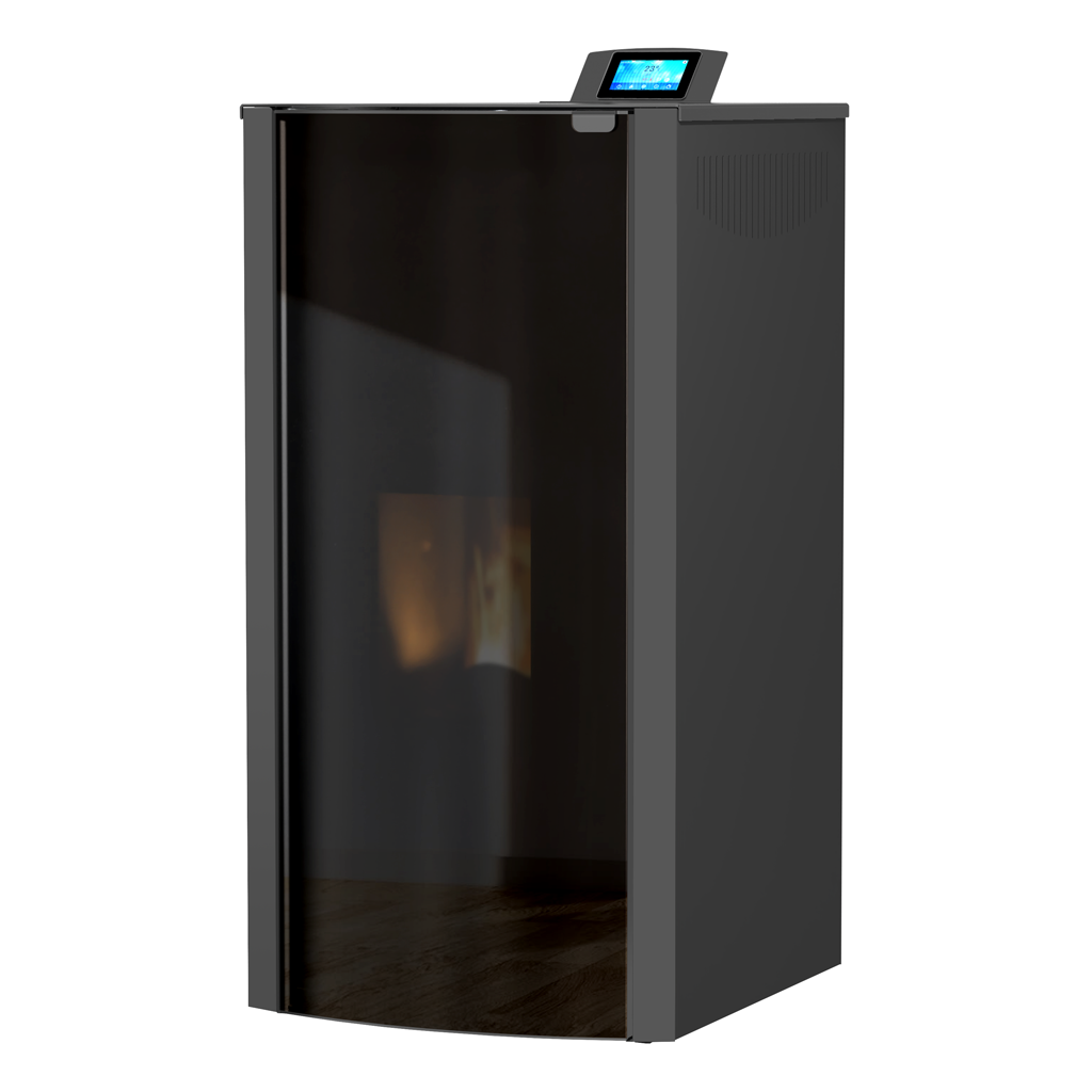 Пелетна камина с водна риза Mareli Systems ONYX FULL GLASS