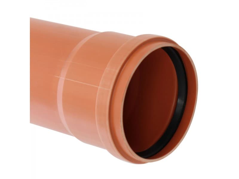 Тръба PVC ф110, 3.2мм, оранжева, 4м, канализационна