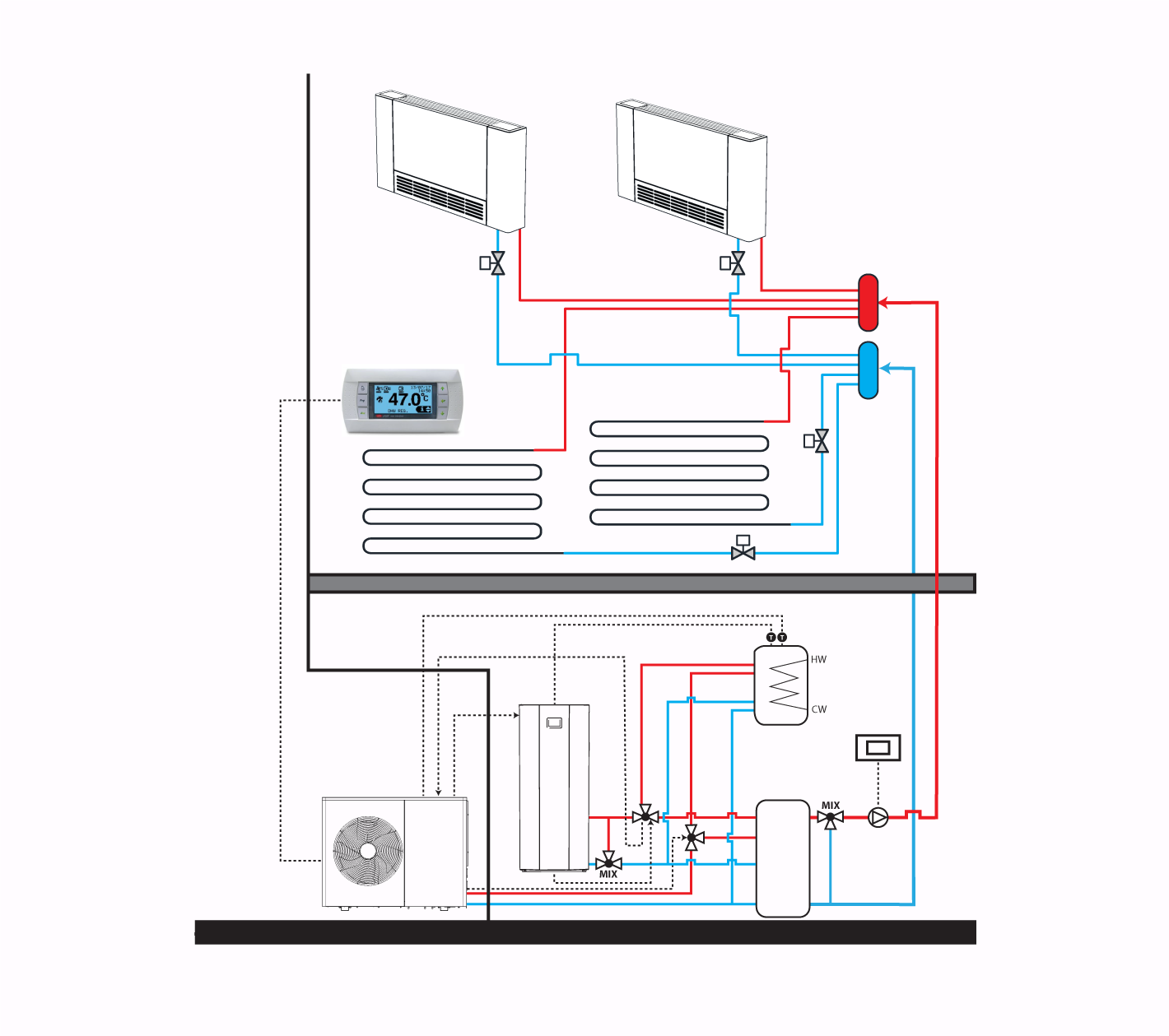 Термопомпа въздух-вода 12 BTU моноблок Mareli Systems